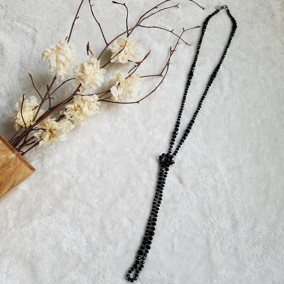 White House Black Market Long Glass Bead Necklace - Picture 2 of 5